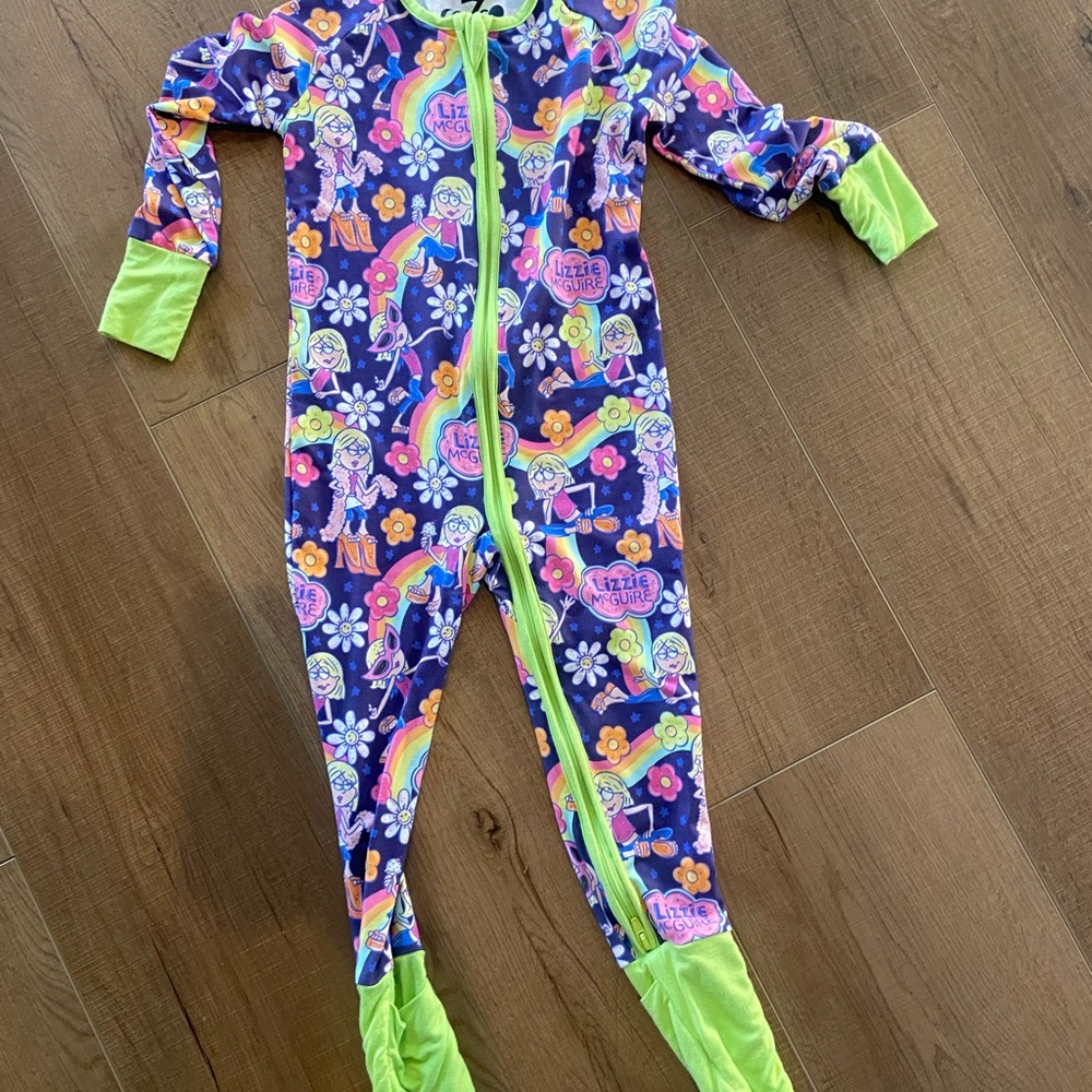 Lizzie McGuire Bamboo One Piece Pajama - Purple and Green